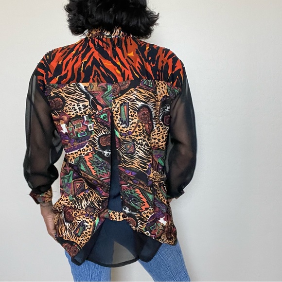 Faith Vintage Mixed Media Mash Up Blouse - Picture 8 of 17